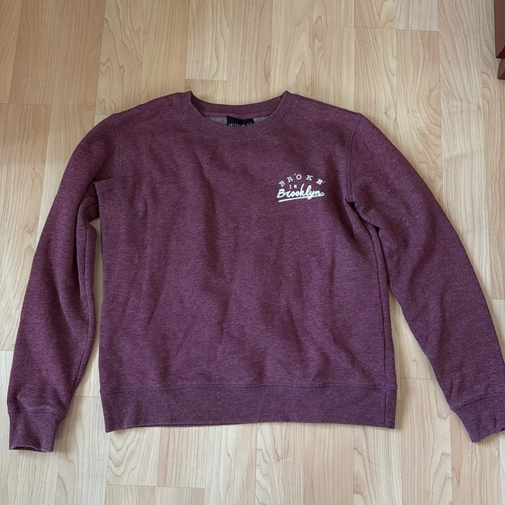 Small burgundy crewneck